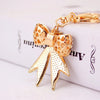 Simple Style Bow Knot Alloy Inlay Rhinestones Women'S Keychain