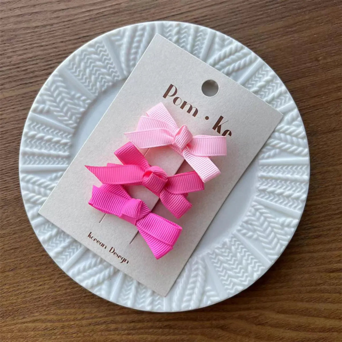 Simple Style Bow Knot Cloth Hair Clip 3 Pieces