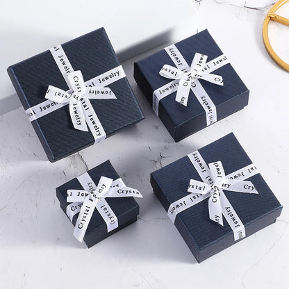 Simple Style Bow Knot Paper Jewelry Boxes