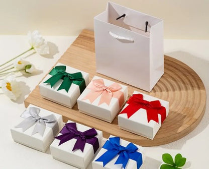 Simple Style Bow Knot Paper Jewelry Boxes