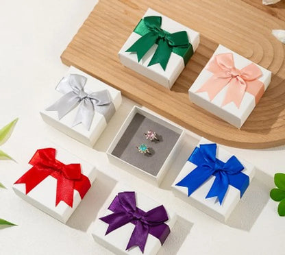 Simple Style Bow Knot Paper Jewelry Boxes