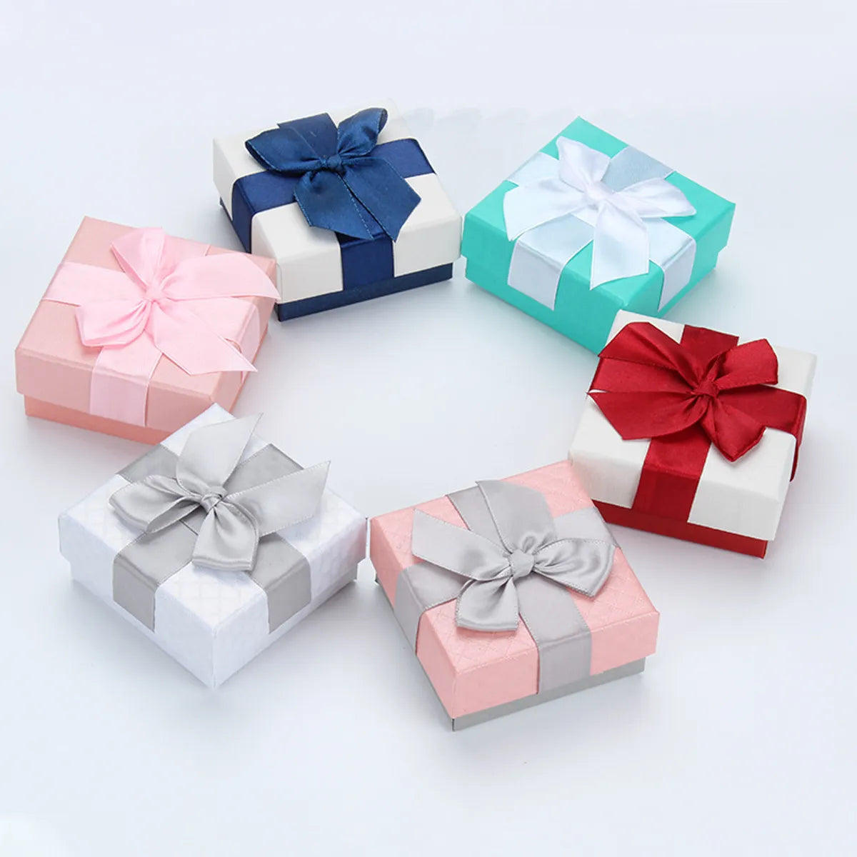 Simple Style Bow Knot Paper Jewelry Boxes