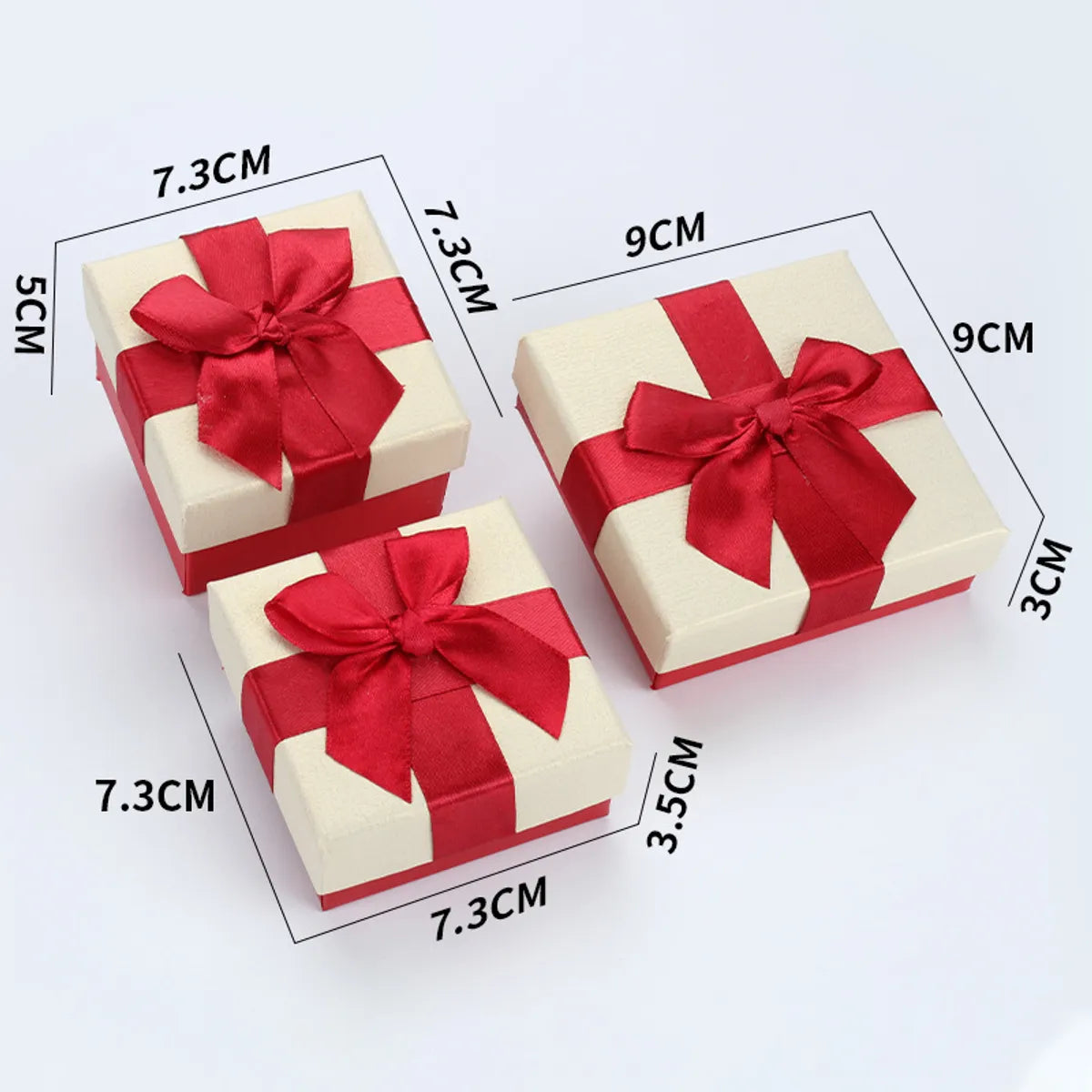 Simple Style Bow Knot Paper Jewelry Boxes