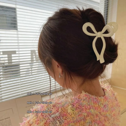 Simple Style Bow Knot Plastic Plating Hair Claws 1 Piece