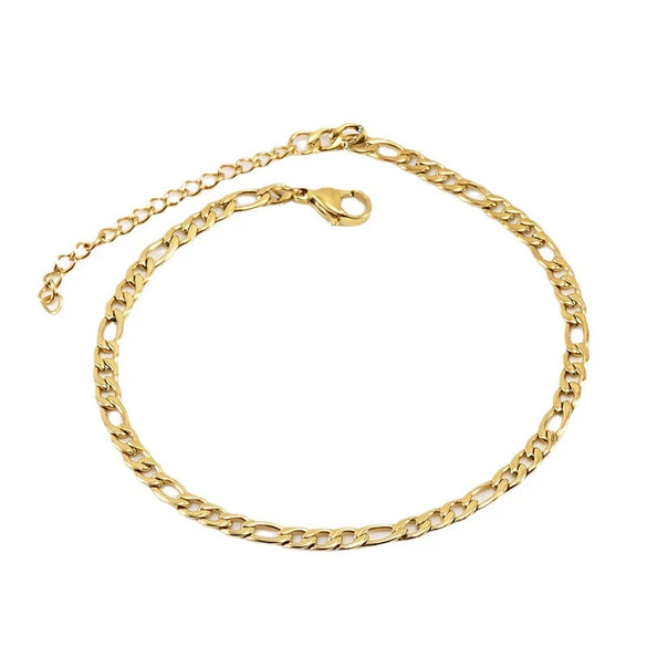 Wholesale Jewelry Simple Style Bow Knot 304 Stainless Steel Zircon 18K Gold Plated Plating Anklet