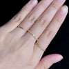 Simple Style Bow Knot Sterling Silver Inlay Gem Rings