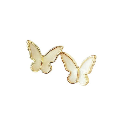 Simple Style Butterfly Alloy Enamel Ear Studs