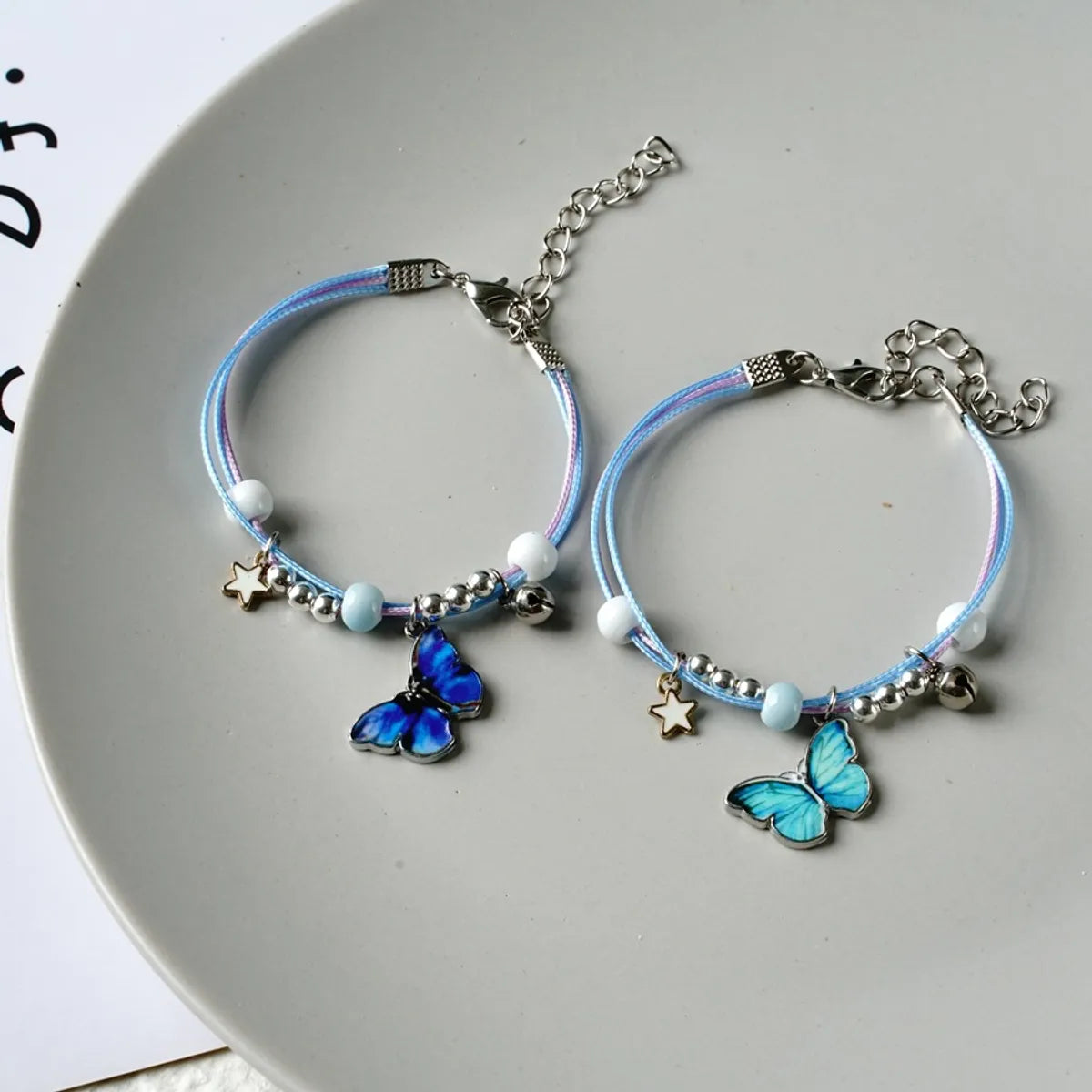 Simple Style Butterfly Alloy Knitting Bracelets