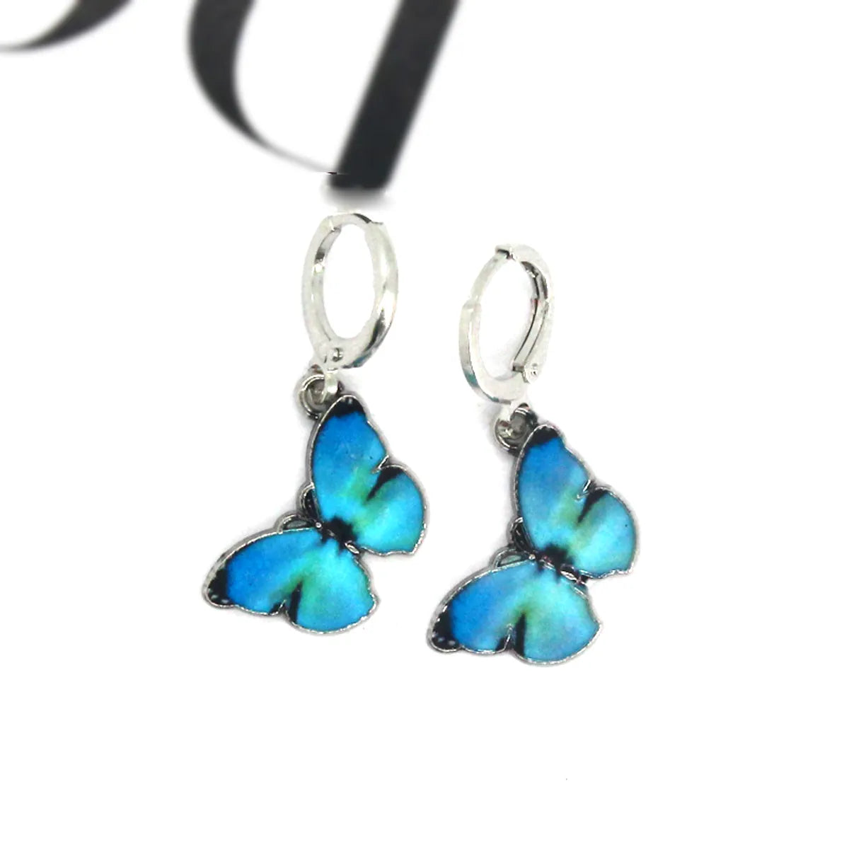 Simple Style Butterfly Alloy Plating Drop Earrings Necklace