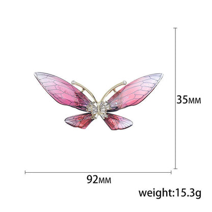 Simple Style Butterfly Alloy Plating Rhinestones Women'S Brooches 1 Piece