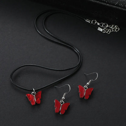 Simple Style Butterfly Alloy Women's Jewelry Set