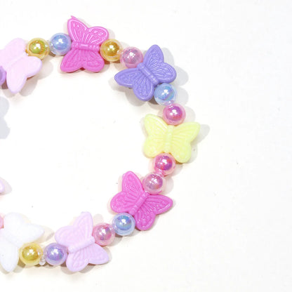 Simple Style Butterfly Arylic Imitation Pearl Kid'S Bracelets