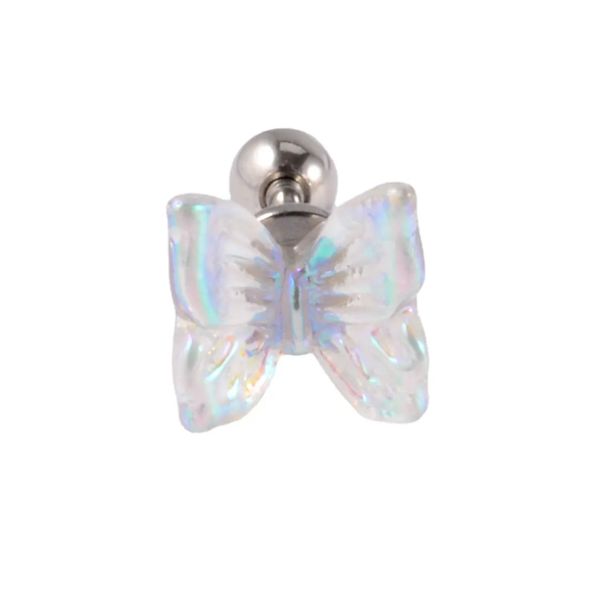 Simple Style Butterfly Stainless Steel Ear Studs Stainless Steel Earrings 1 Piece