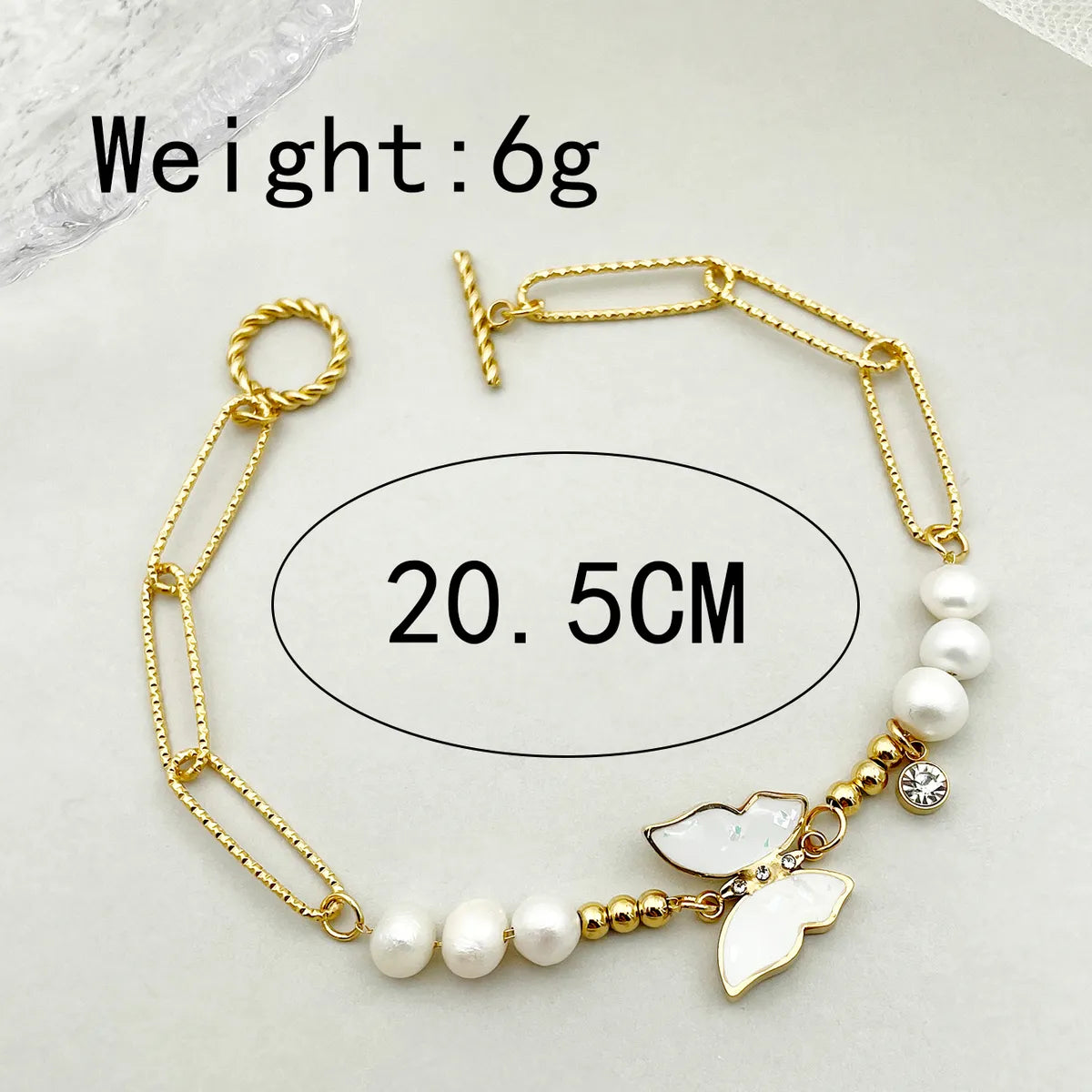 Simple Style Butterfly Stainless Steel Plating Inlay Zircon Gold Plated Bracelets