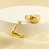 1 Pair Simple Style C Shape Plating 304 Stainless Steel 18K Gold Plated Ear Studs
