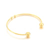 Simple Style C Shape Stainless Steel 18K Gold Plated Bangle In Bulk