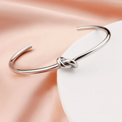 Simple Style C Shape Stainless Steel Titanium Steel Plating Rose Gold Plated Gold Plated Silver Plated Bangle