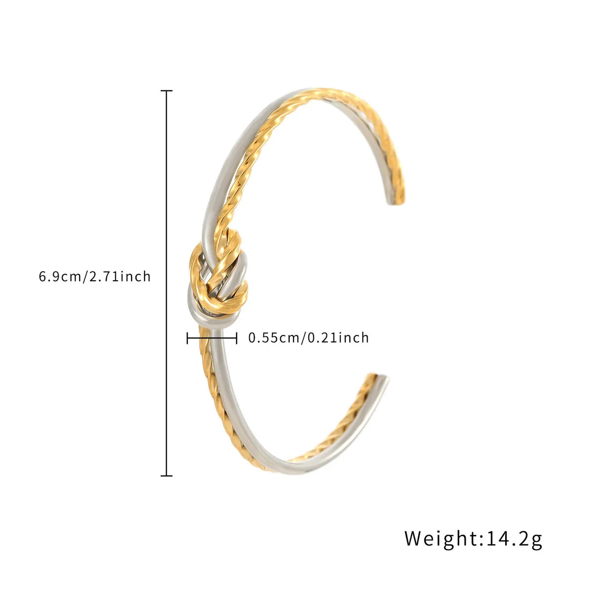 Simple Style C Shape Stainless Steel Titanium Steel Plating Rose Gold Plated Gold Plated Silver Plated Bangle