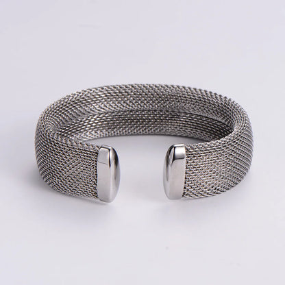 Simple Style C Shape Titanium Steel Plating Bangle