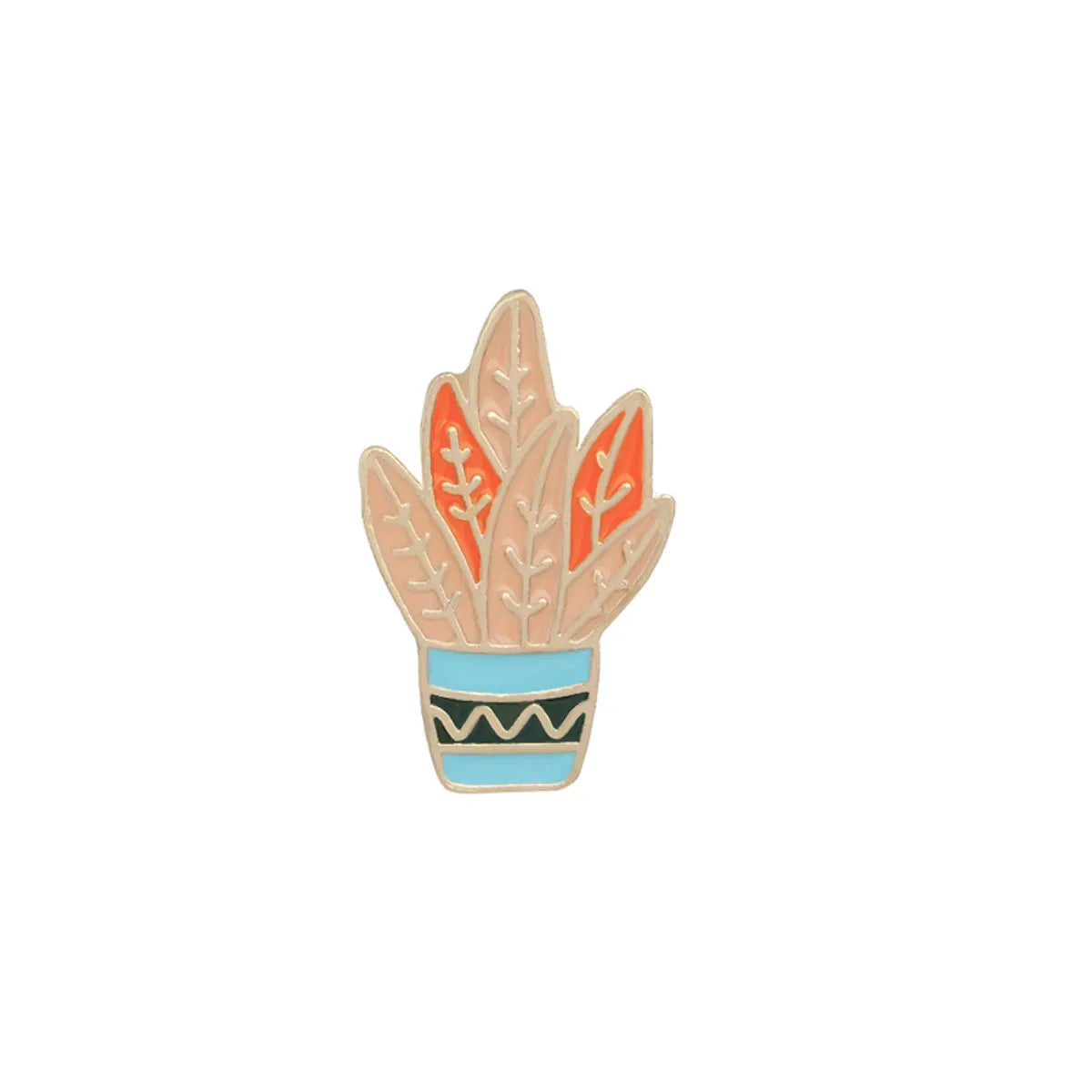 Simple Style Cactus Alloy Enamel Metal Unisex Brooches