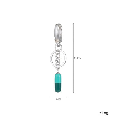 Simple Style Capsule Titanium Steel Unisex Bag Pendant Keychain