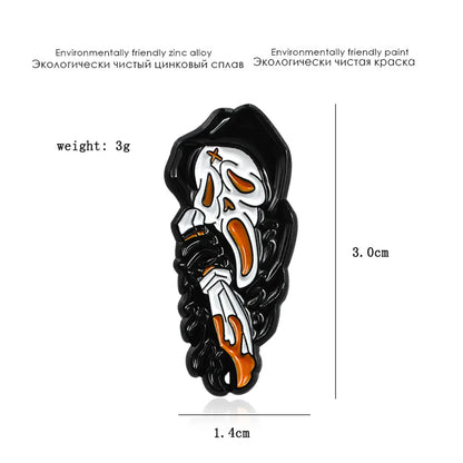 Simple Style Cartoon Character Alloy Skull Brooches