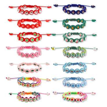 Simple Style Cartoon Character Soft Clay Knitting Flakes Women'S Bracelets