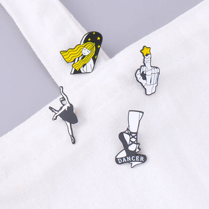 Simple Style Cartoon Character Zinc Alloy Stoving Varnish Unisex Brooches