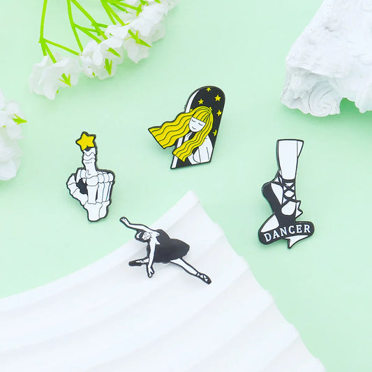 Simple Style Cartoon Character Zinc Alloy Stoving Varnish Unisex Brooches