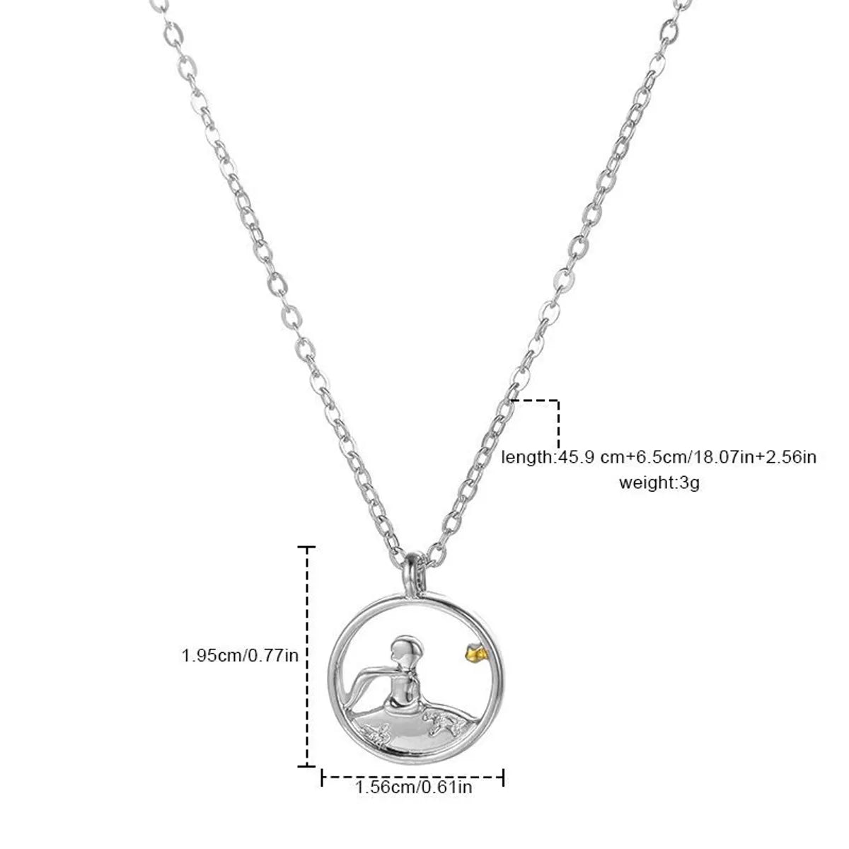 Simple Style Cartoon Fox Alloy Plating Unisex Pendant Necklace 1 Piece