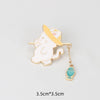 Simple Style Cat Alloy Enamel Couple Brooches