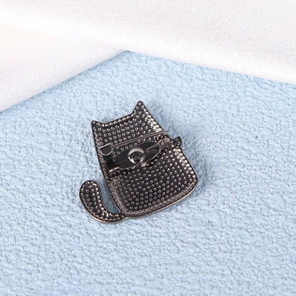 Simple Style Cat Alloy Enamel Unisex Brooches