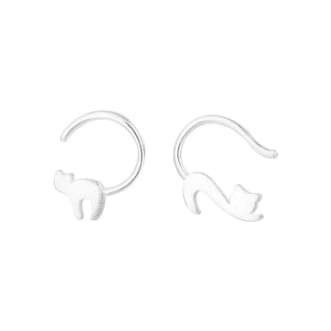 Simple Style Cat Copper Plating Ear Studs 1 Pair