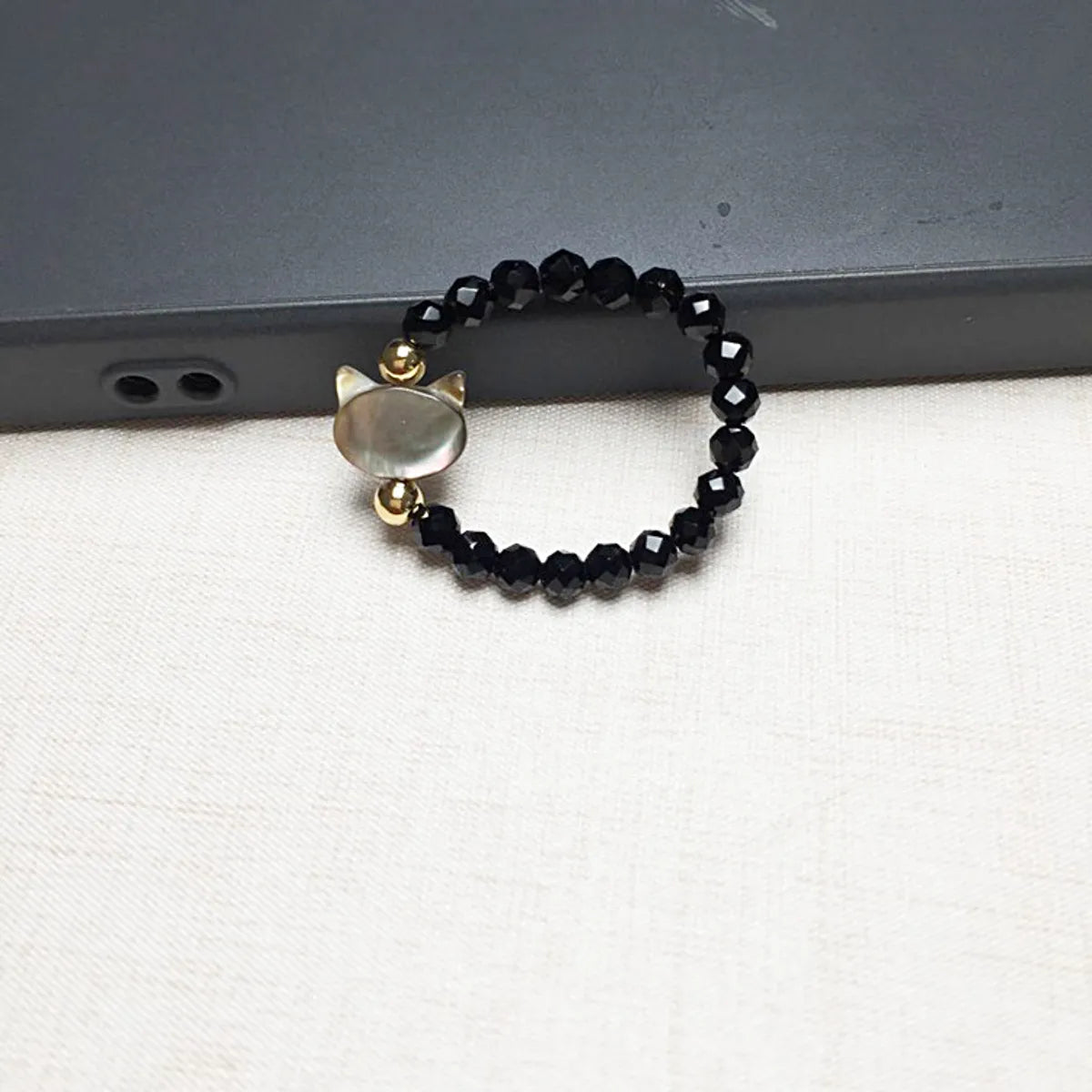 Simple Style Cat Natural Stone Beaded Polishing Shell Bracelets