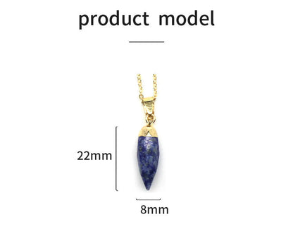 Simple Style Chili Natural Stone Polishing Pendant Necklace