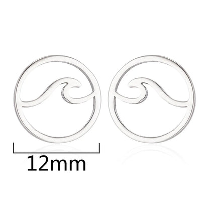 Simple Style Christmas Tree Heart Shape Elk Stainless Steel Plating Hollow Out Ear Studs 1 Pair