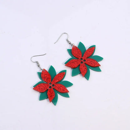 Simple Style Christmas Tree Santa Claus Arylic Stoving Varnish Women'S Earrings 1 Pair