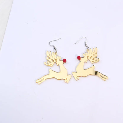 Simple Style Christmas Tree Santa Claus Arylic Stoving Varnish Women'S Earrings 1 Pair