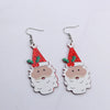 Simple Style Christmas Tree Santa Claus Arylic Stoving Varnish Women'S Earrings 1 Pair