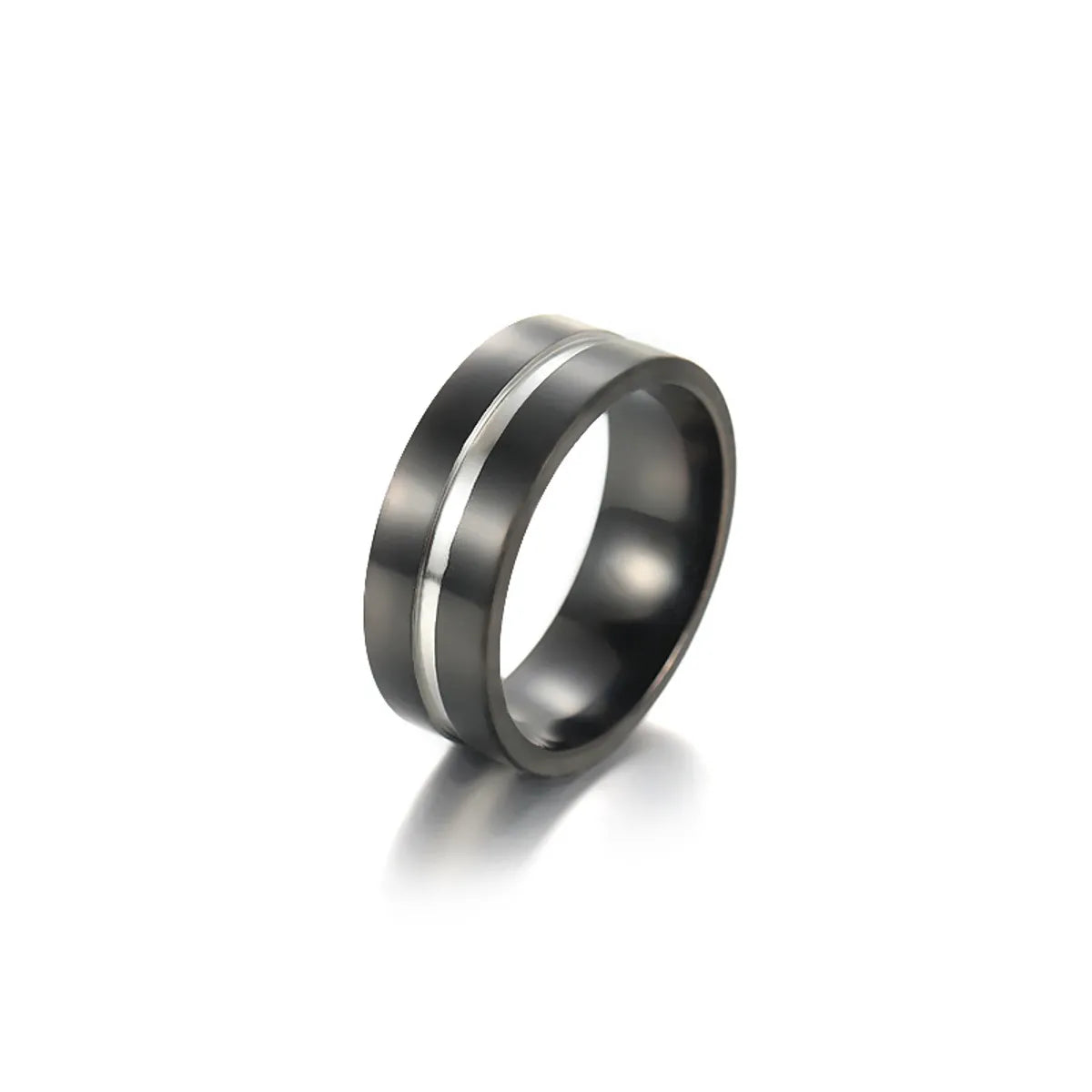 Simple Style Circle 201 Stainless Steel Men'S Rings