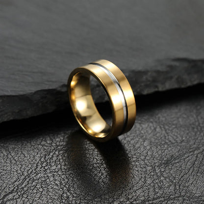 Simple Style Circle 201 Stainless Steel Men'S Rings