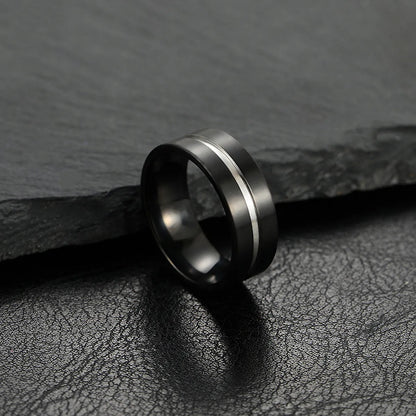 Simple Style Circle 201 Stainless Steel Men'S Rings