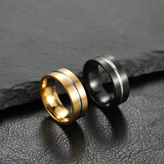 Simple Style Circle 201 Stainless Steel Men'S Rings