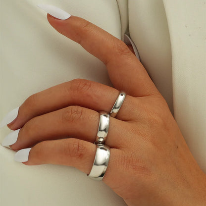 Simple Style Circle Alloy Plating Women's Open Ring