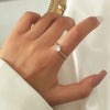 Simple Style Circle Copper Inlaid Zircon Adjustable Ring