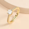 Simple Style Circle Copper Inlaid Zircon Adjustable Ring