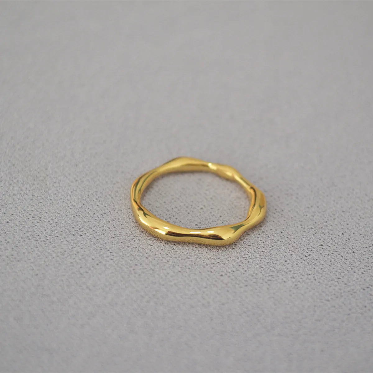 Simple Style Circle Copper Irregular Plating 18k Gold Plated Rings