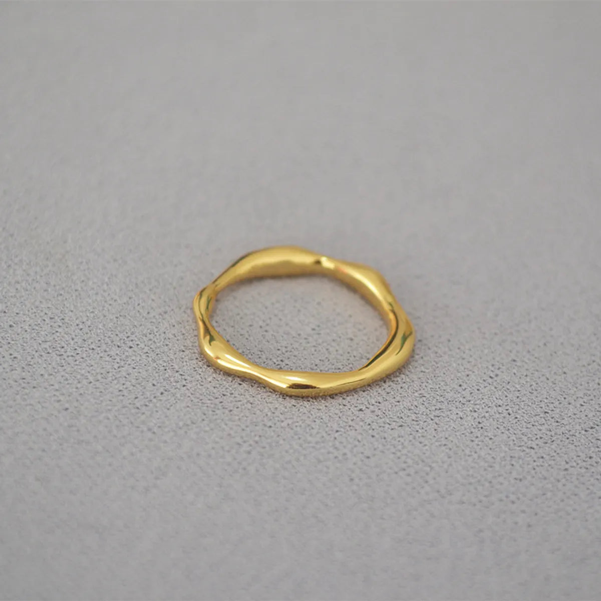 Simple Style Circle Copper Irregular Plating 18k Gold Plated Rings