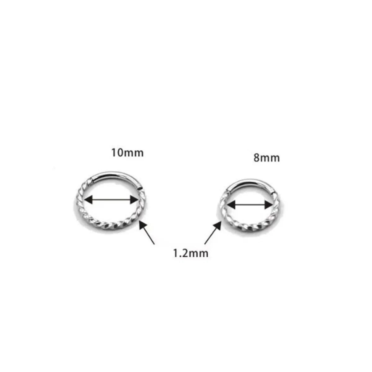 Simple Style Circle Pure Titanium Nose Ring In Bulk