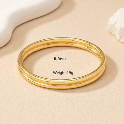 Simple Style Circle Round Alloy Plating 14k Gold Plated Women'S Wristband